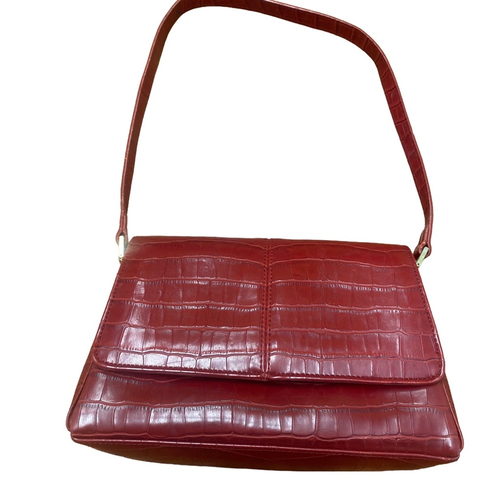 Vintage Liz Claiborne Leather Red Shoulder Purse